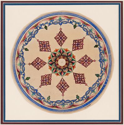Тер-Варданян Тарагрос Степанович (1878–1953) Эскиз блюда. 1920-е. Бумага, краски собственного 