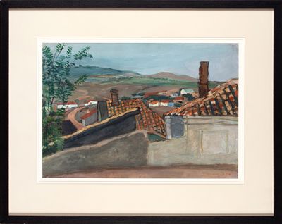 Аксельрод Меер Моисеевич (1902–1970) &laquo;Крым. Крыши&raquo;. 1934. Бумага, акварель, гуашь 