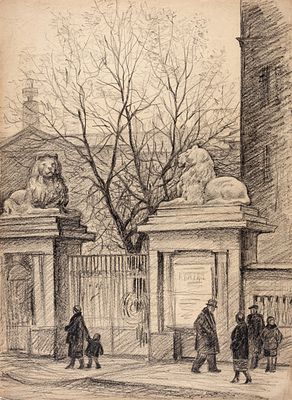 Боровская Анна Казимировна (1901–1984) &laquo;Московский Дом Ученых&raquo;. 1937. Бумага 