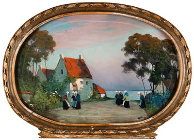 Зарубин Виктор Иванович (1866–1928) &laquo;У моря. Нормандия&raquo;. 1900-е. Картон, масло 