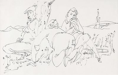 Свешников Борис Петрович (1927–1998) &laquo;Пикник. Таруса&raquo;. На обороте 