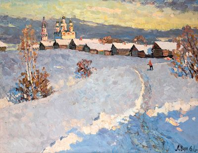 Виноградов Леонид Николаевич (1938–2021) &laquo;Подмосковье&raquo;. 1961. Холст, масло, 69 
