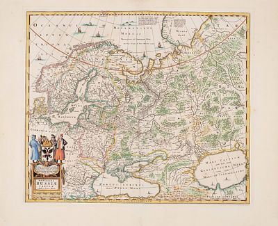 Карта: Новейшее изображение России / сост. Исаак Масса. [Novissima Russiae Tabula Authore 