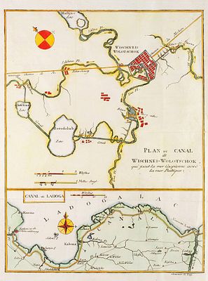 План канала Вышний-Волочек / Ладожский канал. [Plan du Canal 