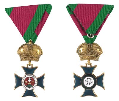 Знак ордена Св. Стефана III класса. Австро-Венгрия, рубеж XIX-XX . Знак ордена Св. 