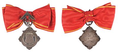 Знак члена масонской ложи на банте ордена Св. Анны. Западная Европа, 19. Знак члена 