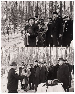 Подборка из трех фотографий: Леонид Брежнев принимает пакистанскую делегацию во главе 