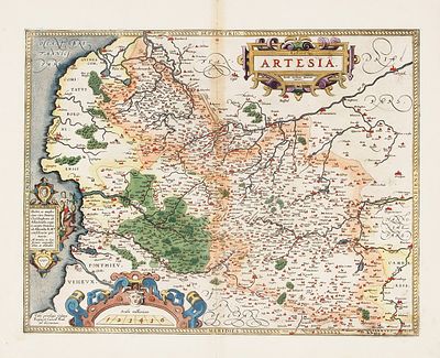 [Франция XVI века из атласа Ортелиуса] Карта: Артезия / сост. Якоб Сурхон. 