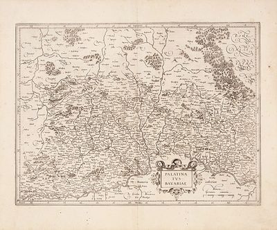 Карта региона Верхний Пфальц в Баварии / карт. Г. Меркатор. [Palatinatus 