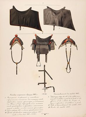 Хромолитография: Конское снаряжение образца 1882 г. ... (Прик. по воен. 
