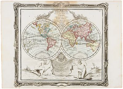 Карта мира / карт. Л. Брион де ла Тур. [Mappe-monde. Dressee pour l’etude 