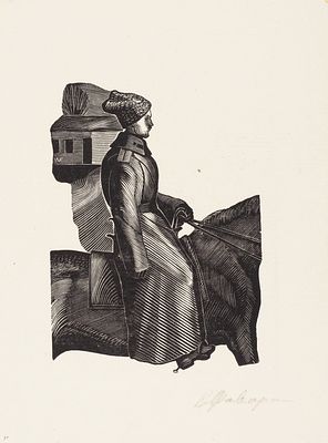 Фаворский Владимир Андреевич (1886−1964) &laquo;Офицер&raquo;. 1932. Бумага, ксилография, 17 