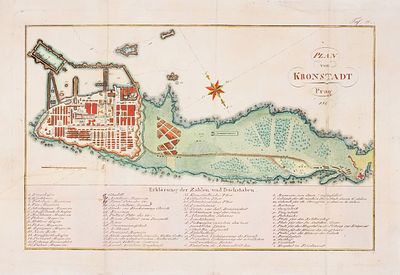 План Кронштадта. [Plan von Kronstadt. На нем. яз.]. Прага, 18. План Кронштадта. [Plan von 