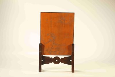 Bamboo Spring Landscape Characters Screen Insertion. Height: 30cm, Width: 17cm,