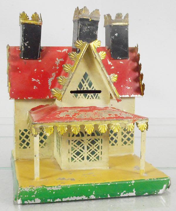 Lot 331: GEORGE BROWN THREE CHIMNEYS TIN BANK