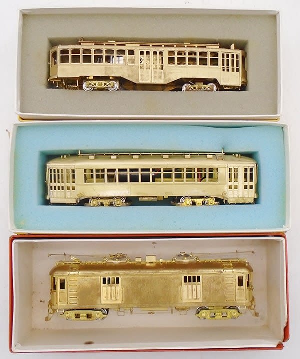 Lot 237: 3 FAIRFIELD TRACTION MODELS BRASS TROLLIES