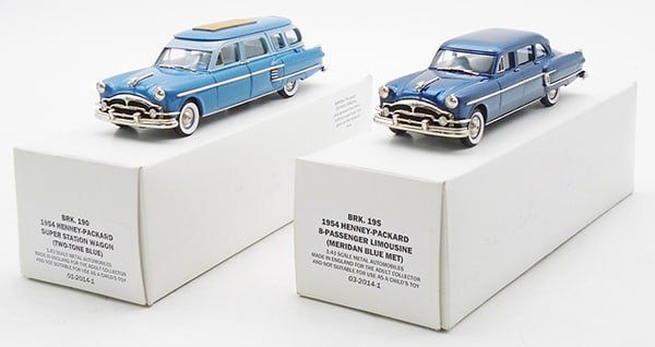 Lot 172: 2 BROOKLIN 1954 HENNEY PACKARDS