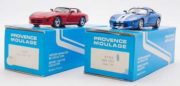Lot 205: 2 PROVENCE MOULAGE DODGE VIPERS