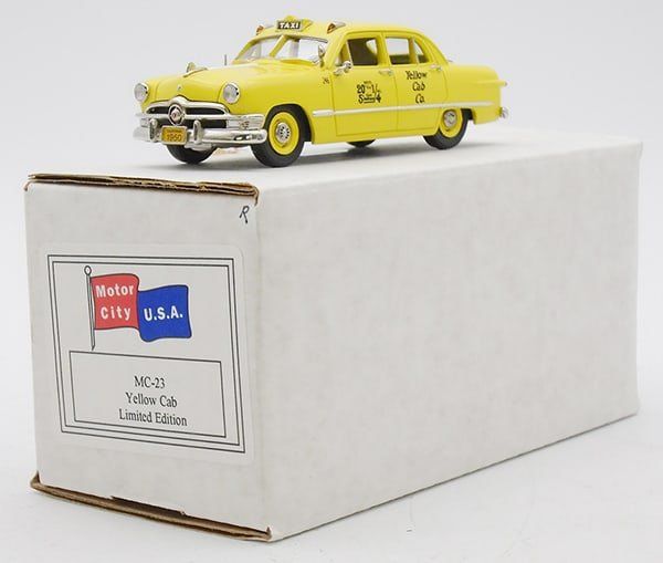 Lot 275: MOTOR CITY #23 1950 FORD YELLOW CAB