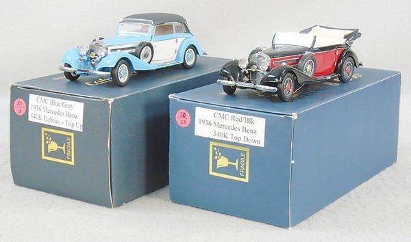 Lot 485: 2 CMC SCALE MODEL MERCEDES BENZ AUTOS