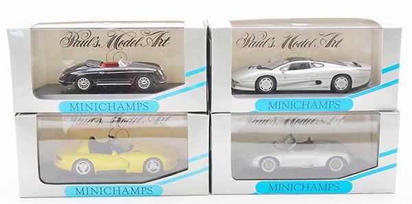 Lot 285: 4 MINICHAMPS PAULS MODEL ART AUTOS