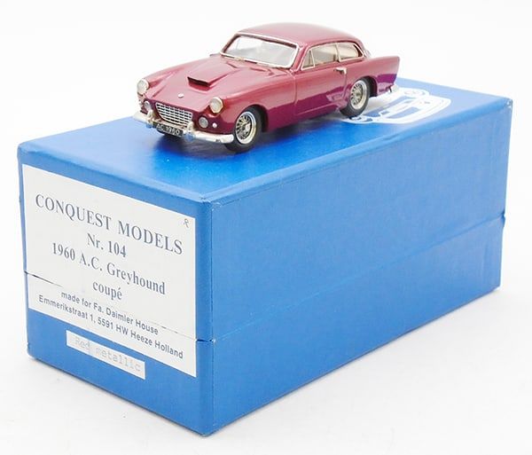 Lot 473: CONQUEST MODELS #104 1960 AC GREYHOUND COUPE