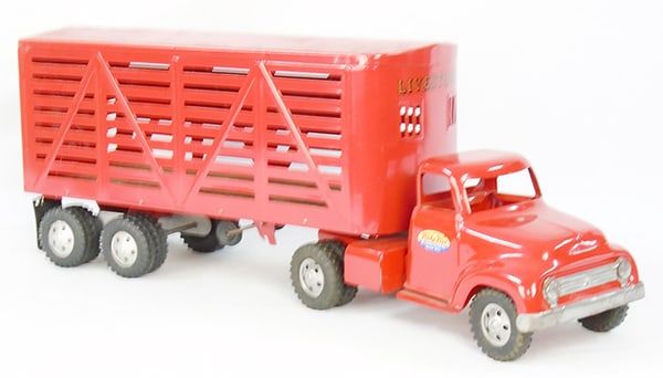 Lot 220: TONKA 1955 #36 LIVESTOCK TRAILER