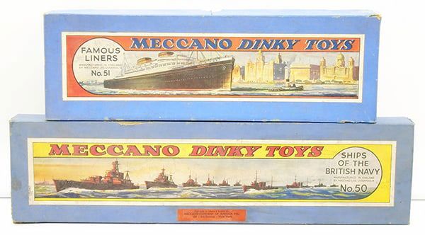 Lot 282: 2 DINKY SHIP SETS