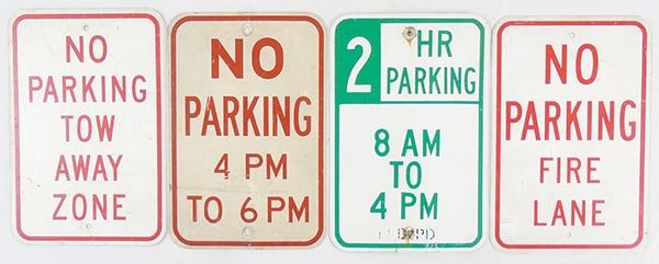 Lot 237: 4 PAINTED METAL STREET SIGNS