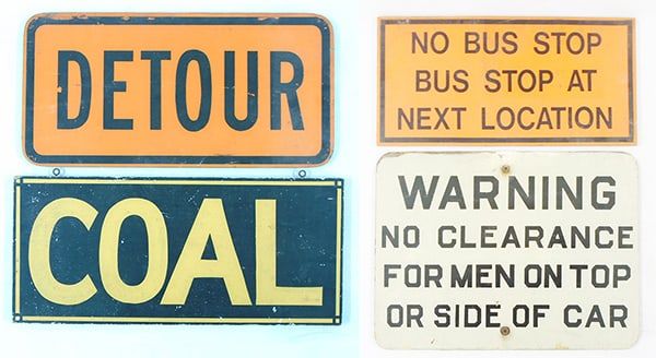 Lot 347: 4 WOOD STREET SIGNS