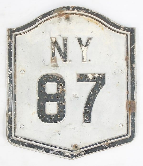Lot 402: NY 87 ROAD SIGN