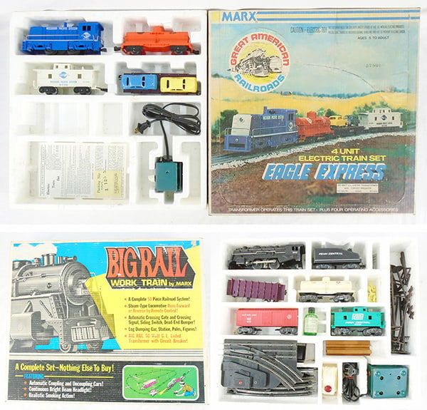 Lot 448: 2 MARX PLASTIC TRAIN SETS