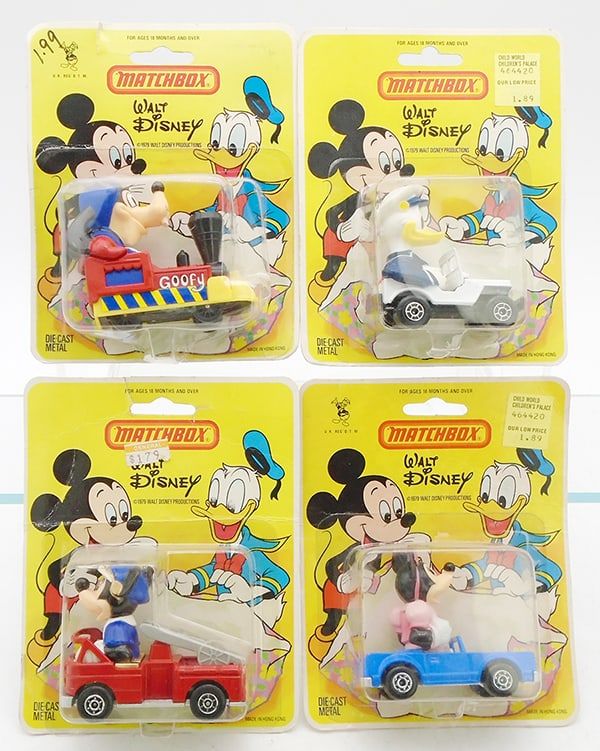 Lot 336: 4 MATCHBOX WALT DISNEY BLISTER PACKS