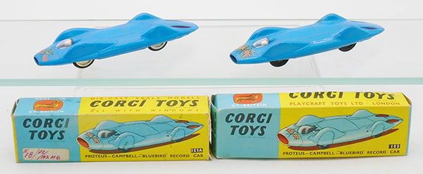 Lot 422: 2 CORGI BLUEBIRD RACERS