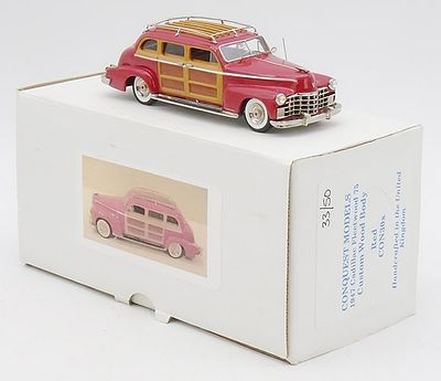 CONQUEST MODELS 30X 1947 CADILLAC WOODY. white metal, 1/43 scale, Cadillac Fleetwood 75 w/custom 