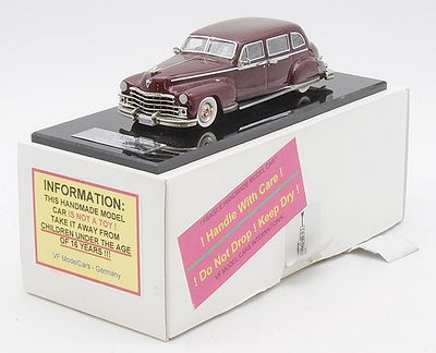 REVOLUTION 43 #8 1947 CADILLAC 75. white metal, 1/43 scale, Fleetwood 75 Limousine, maroon 