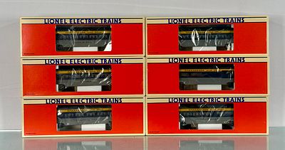 6 Lionel Chesapeake & Ohio O Gauge Aluminum Passenger Cars. A set of six Lionel Chesapeake &amp; 