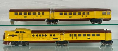 Lionel 'City of Denver' Streamliner Train set. Lionel Prewar O Gauge Union Pacific 'City of 