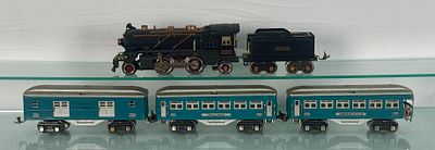 Lionel Train Set. A Lionel Prewar O-Gauge 2-6-4 #262 steam locomotive(repainted frame) and 262T 