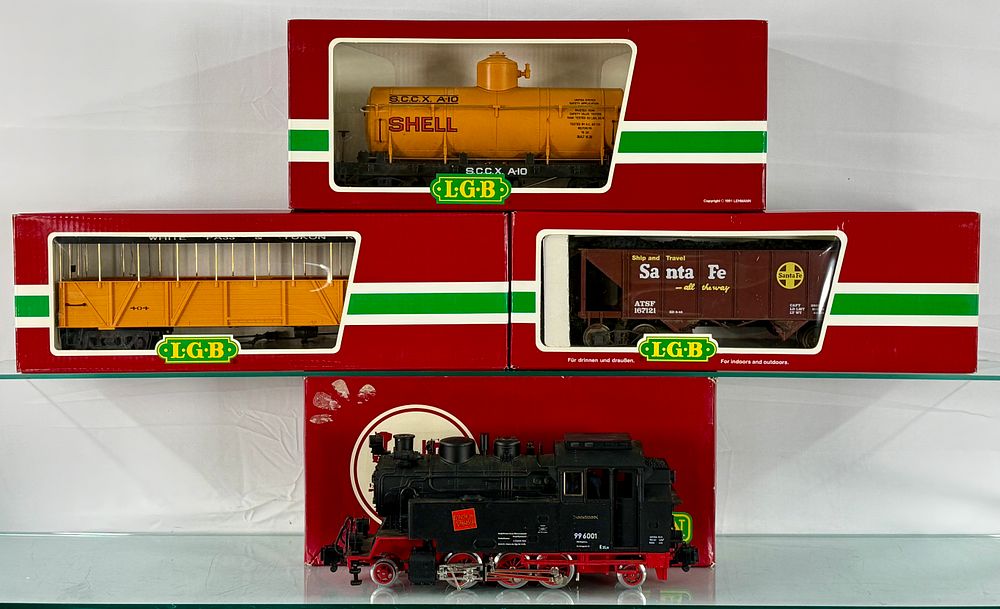 Lot 343: LGB G-Scale 'The Big Train' Steam Train set.