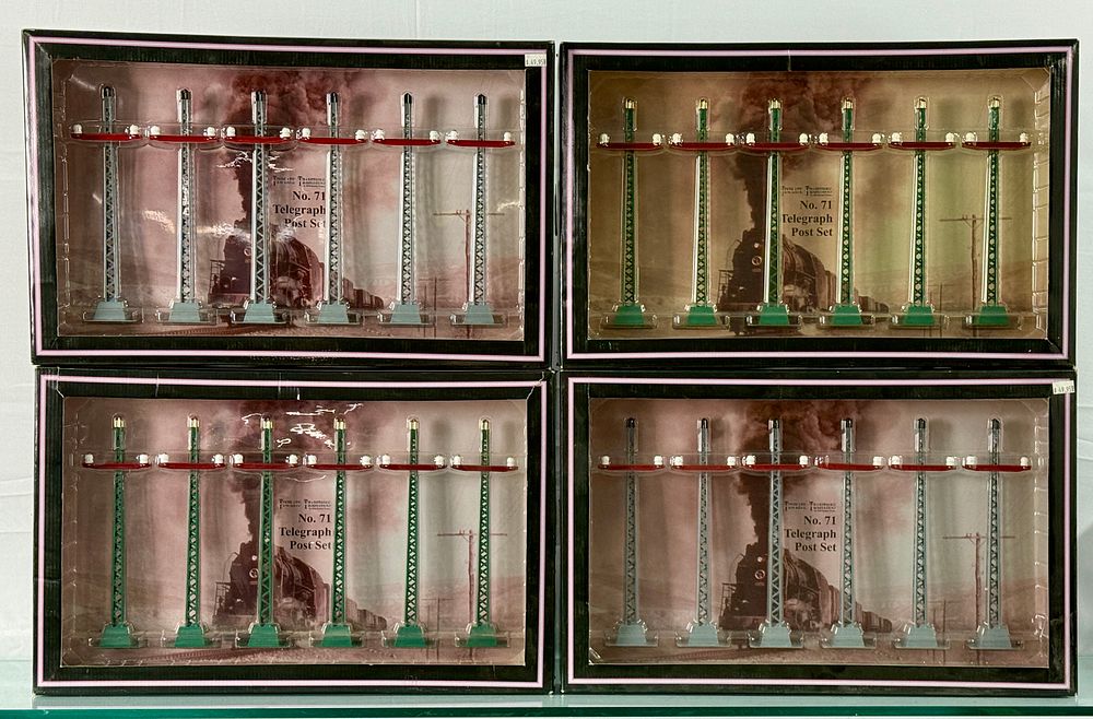 Lot 349: 4 MTH Tinplate No. 71 Telegraph Post Sets