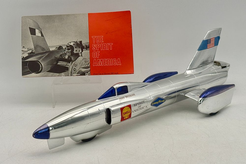 Lot 218: Wen Mac Spirit of America Craig Breedlove Model Jet Car & Booklet
