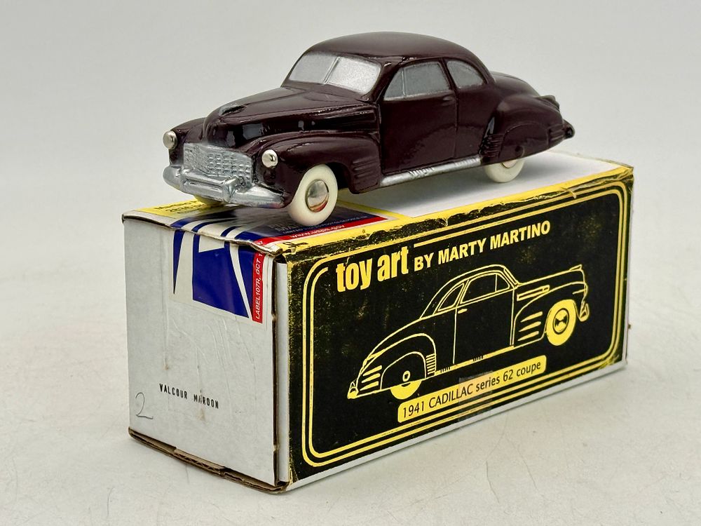 Lot 277: Valcour Maroon Toy Art by Marty Martino: 1941 Cadillac Series 62 Coupe
