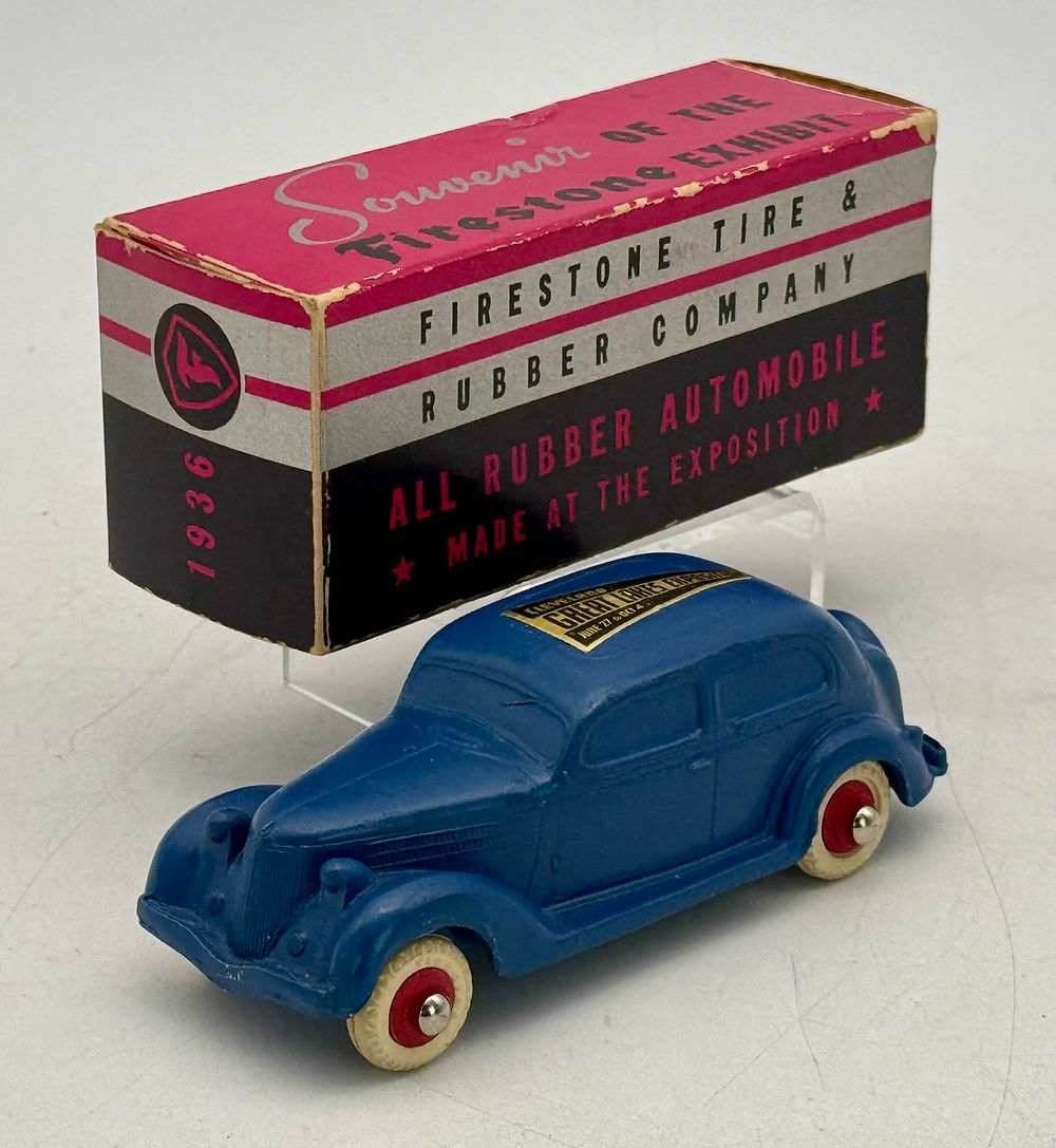 Lot 279: Firestone 1936 All Rubber Automobile Toy Car and Box
