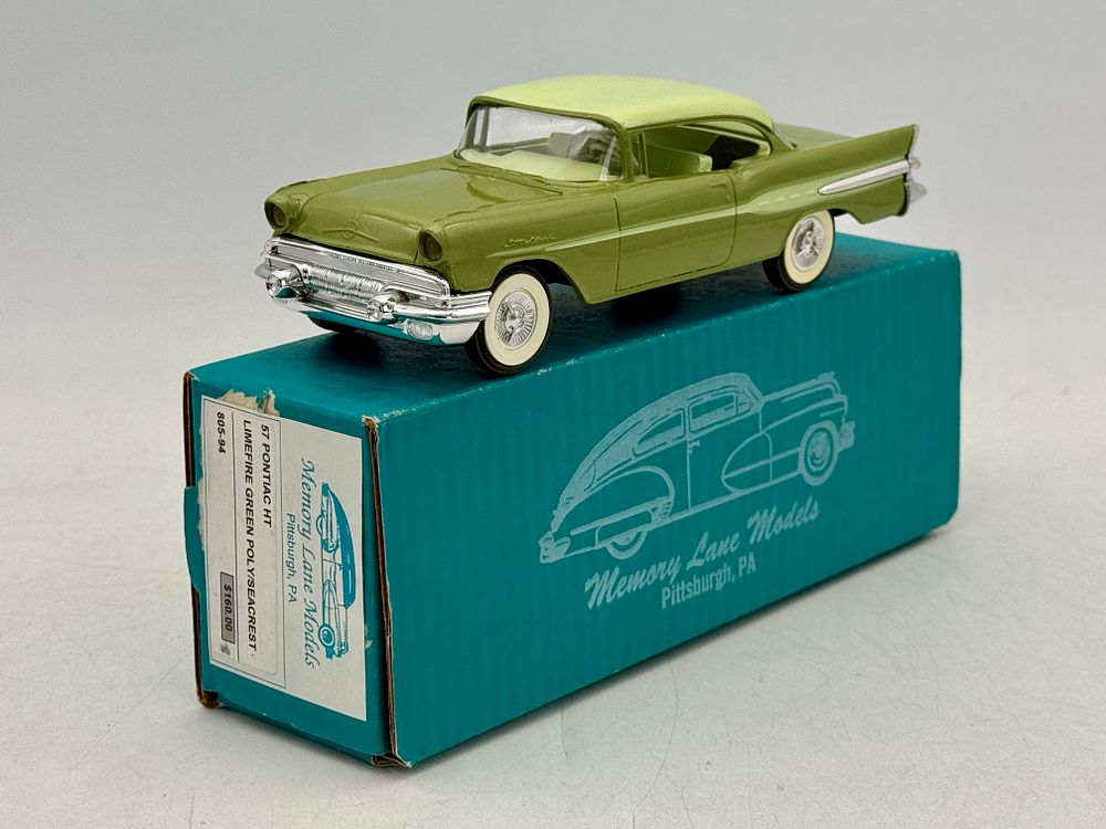 Lot 287: Memory Lane Models 1957 Pontiac HT Limefire Green Promo Car