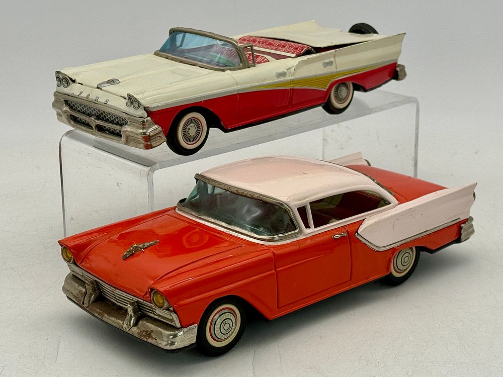 Lot 295: Two Japanese Litho Tin Fords Toy Cars