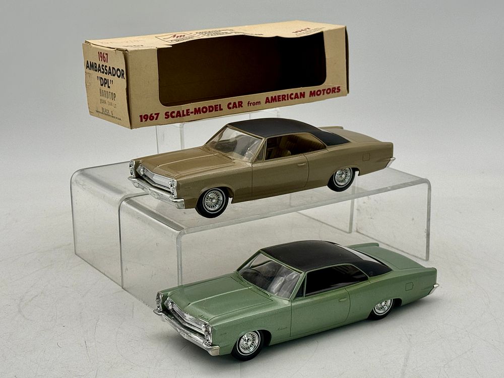 Lot 313: Two Jo-Han 1967 American Motors Ambassador DPL Hardtop Promo Models