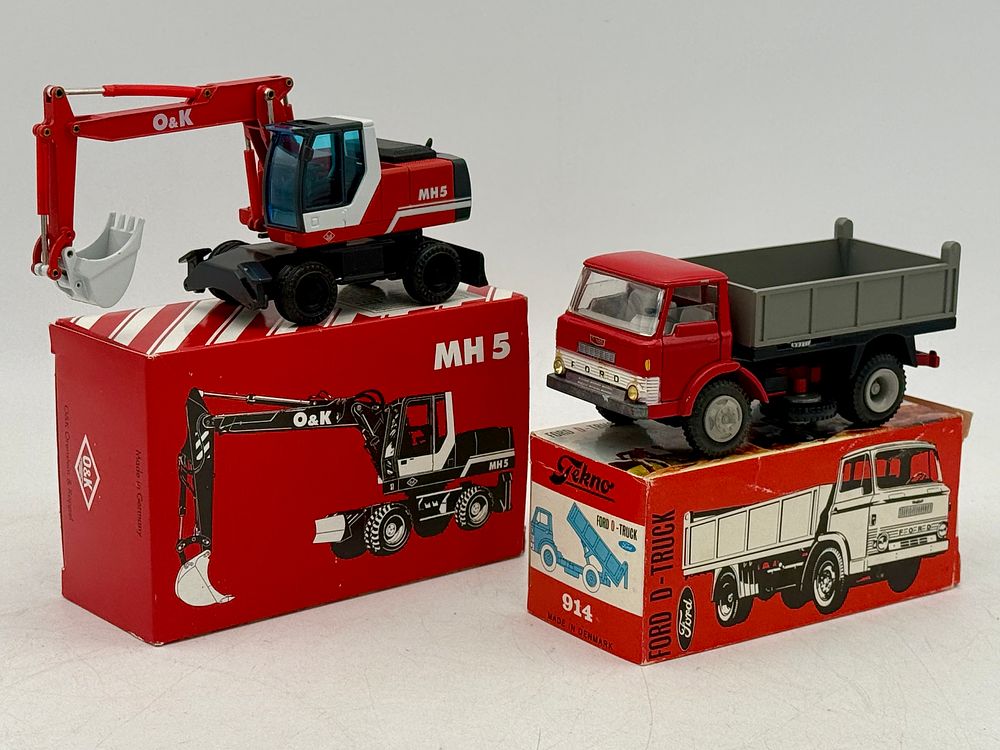 Lot 328: A Pair of NZG O&K MH5 and Tekno Ford D-Truck Toy Vehicles