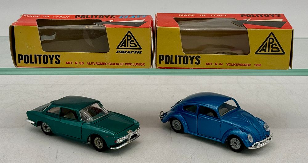 Lot 329: Two Politoys Diecast Toy Cars: Alfa Romeo and Volkswagen