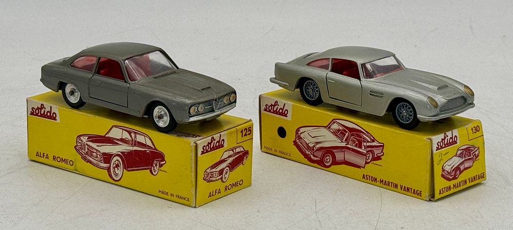 Lot 332: A Pair of Solido Alfa Romeo and Aston-Martin Diecast Cars